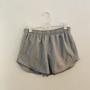 light gray nike dri-fit tempo shorts